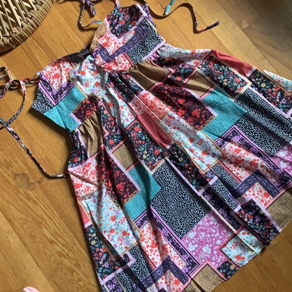 LAST ONE - Size L- Boho Floral Patchwork Dress- NWT - Picture 11 of 12